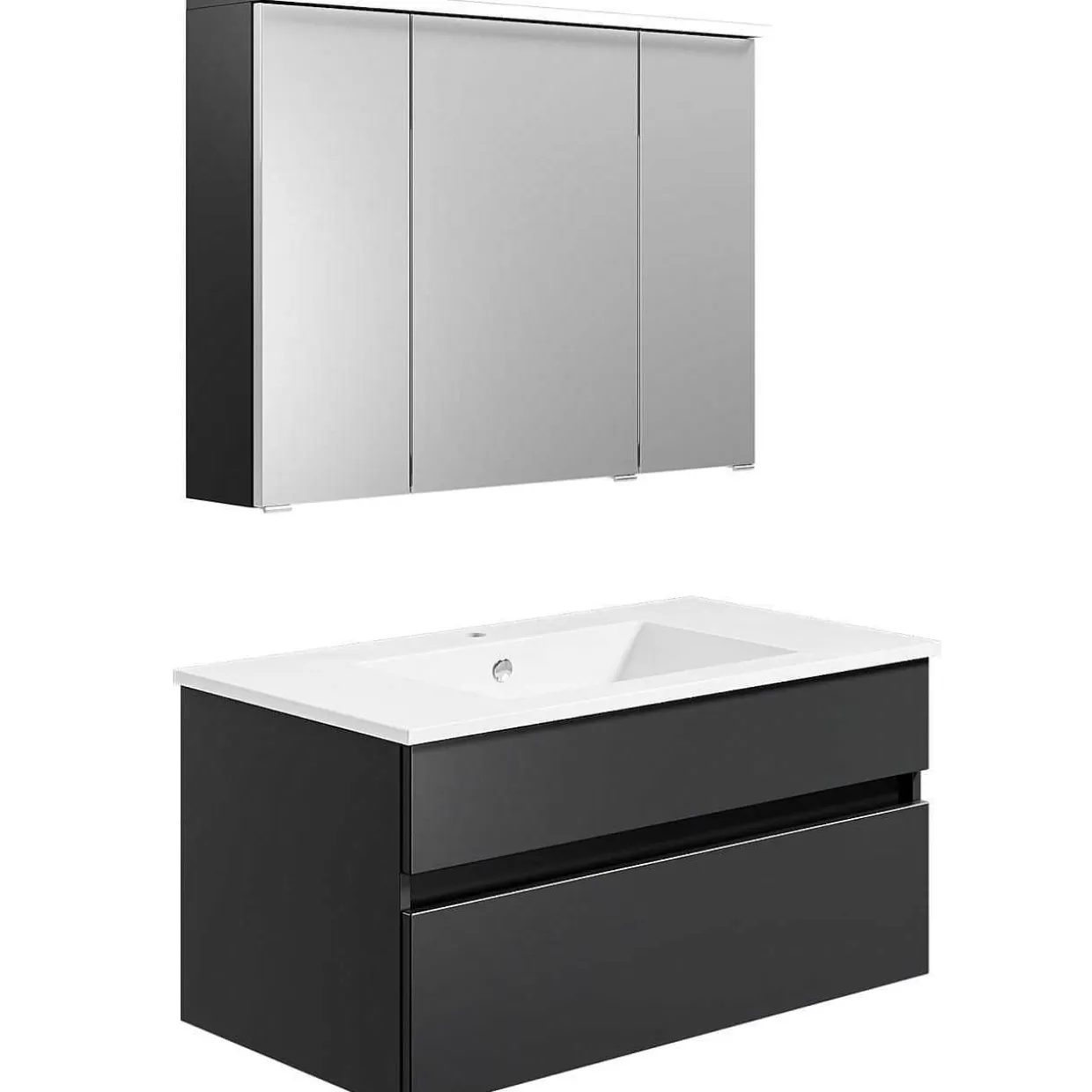 Badezimmerset Mit Spiegelschrank Cosmos Grey 90>KISS Shop