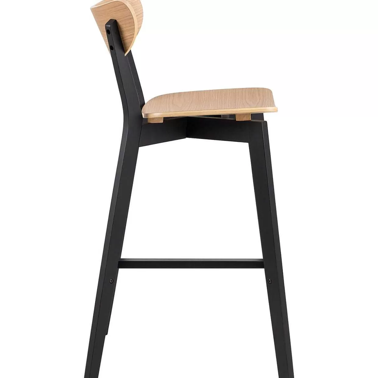 Barhocker Enrico Rubberwood Natur Schwarz 105 (1 Stuck)>mutoni scandi Clearance