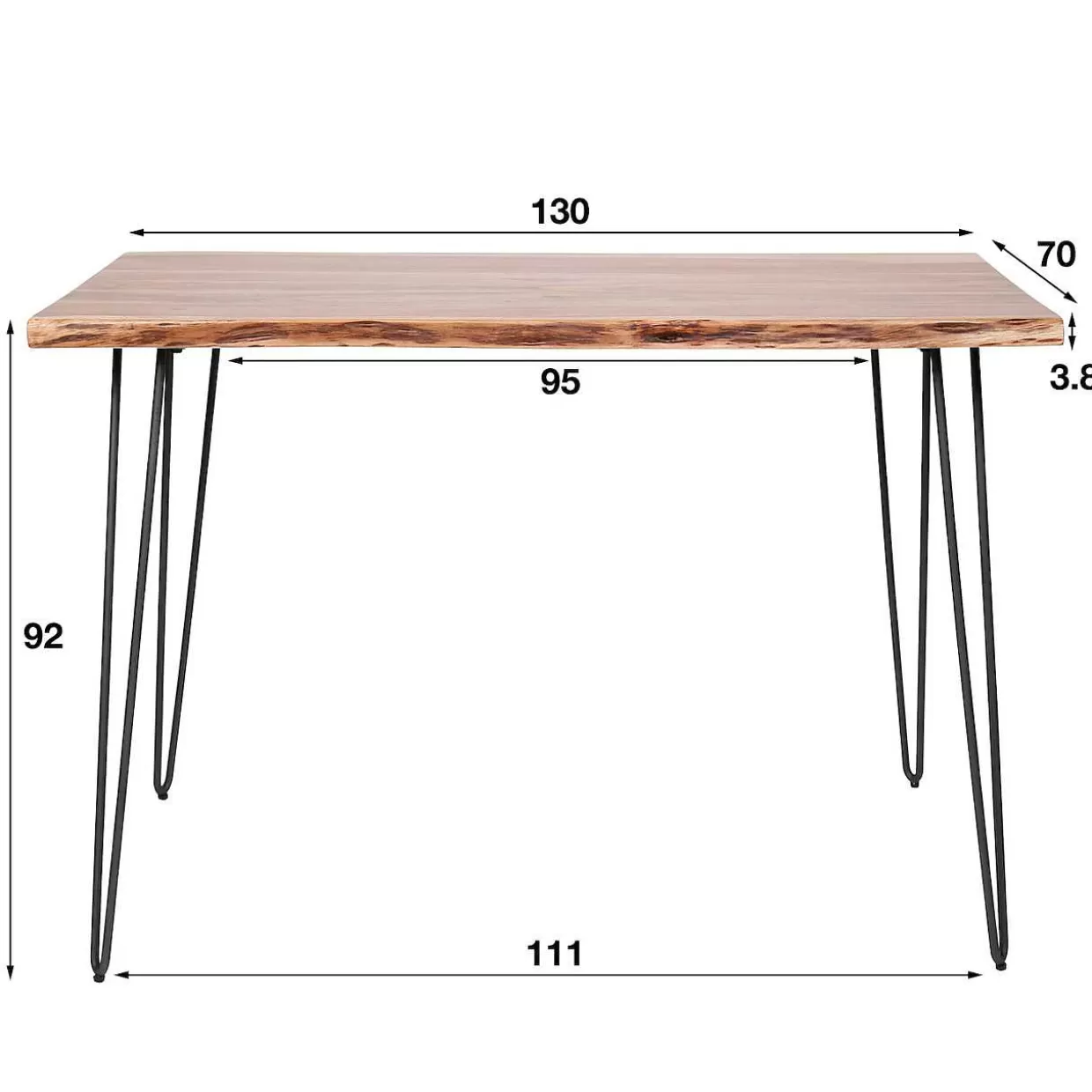 Bartisch Edge Akazie Natur 130>mutoni industrial Store