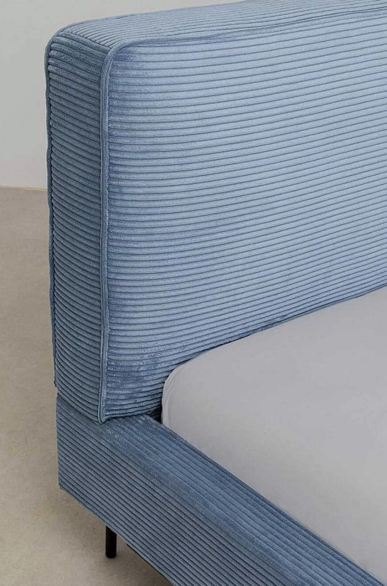 Bett East Side Cord Blau 180X200>KARE Design Sale