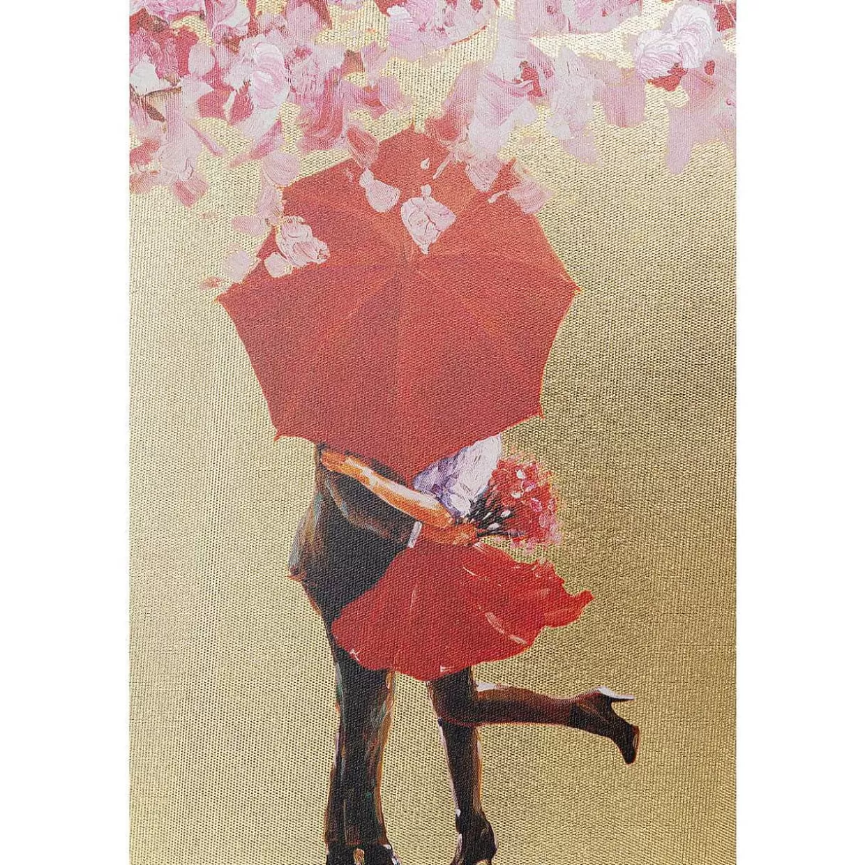 Bild Touched Flower Couple Gold Pink 100X80Cm>KARE Design Best Sale