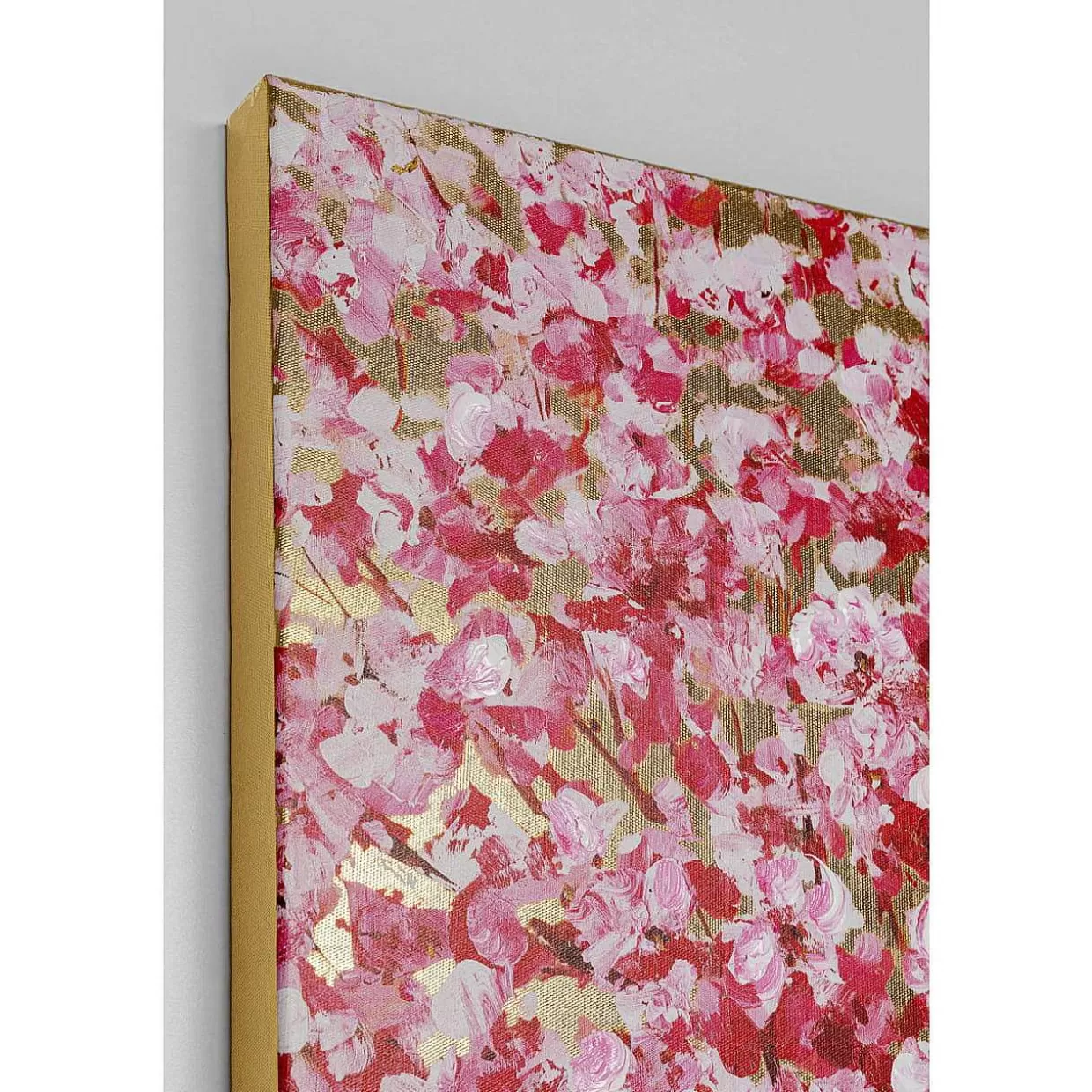 Bild Touched Flower Couple Gold Pink 100X80Cm>KARE Design Best Sale