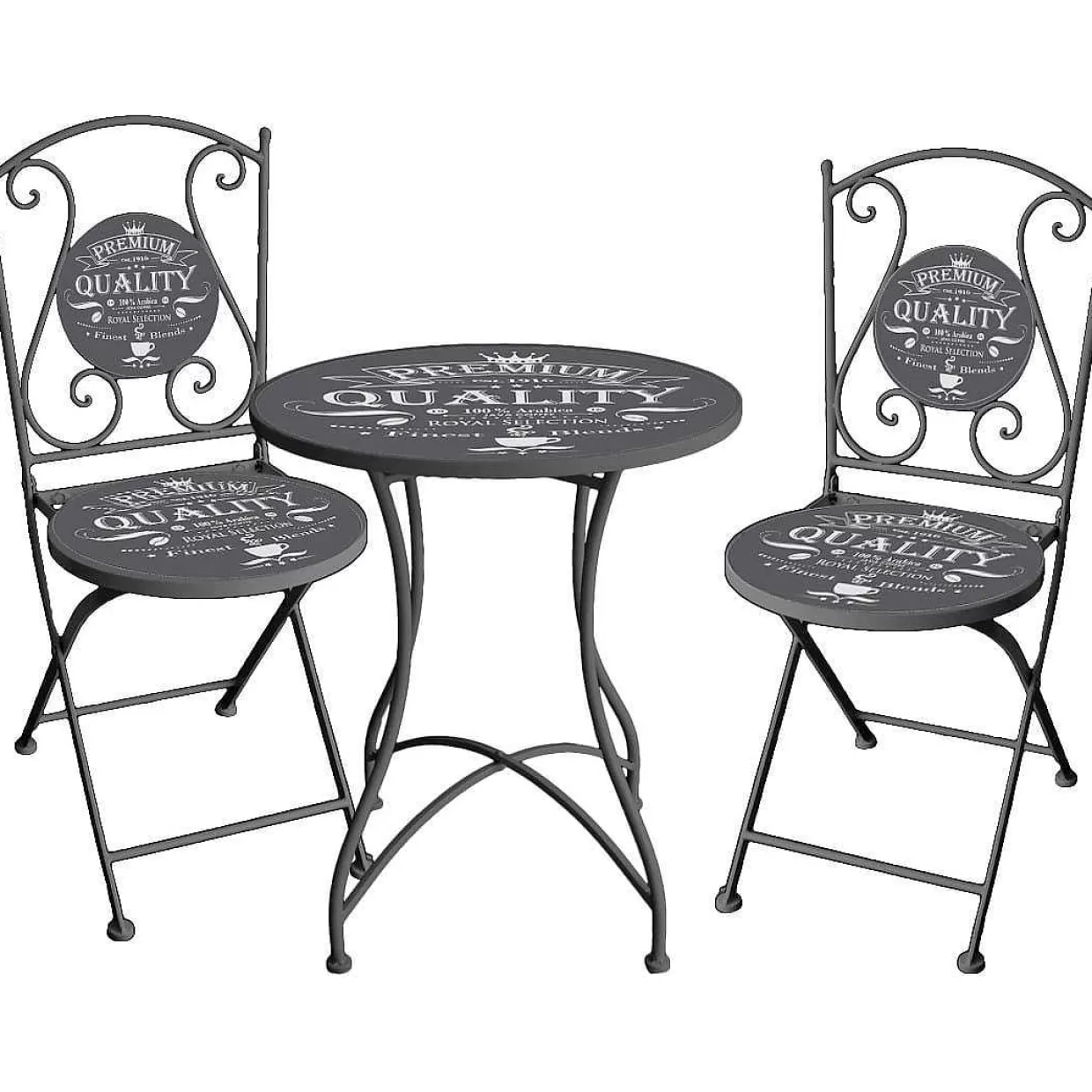 Bistro-Set Royal Stahl Grau>mutoni pleasure Fashion