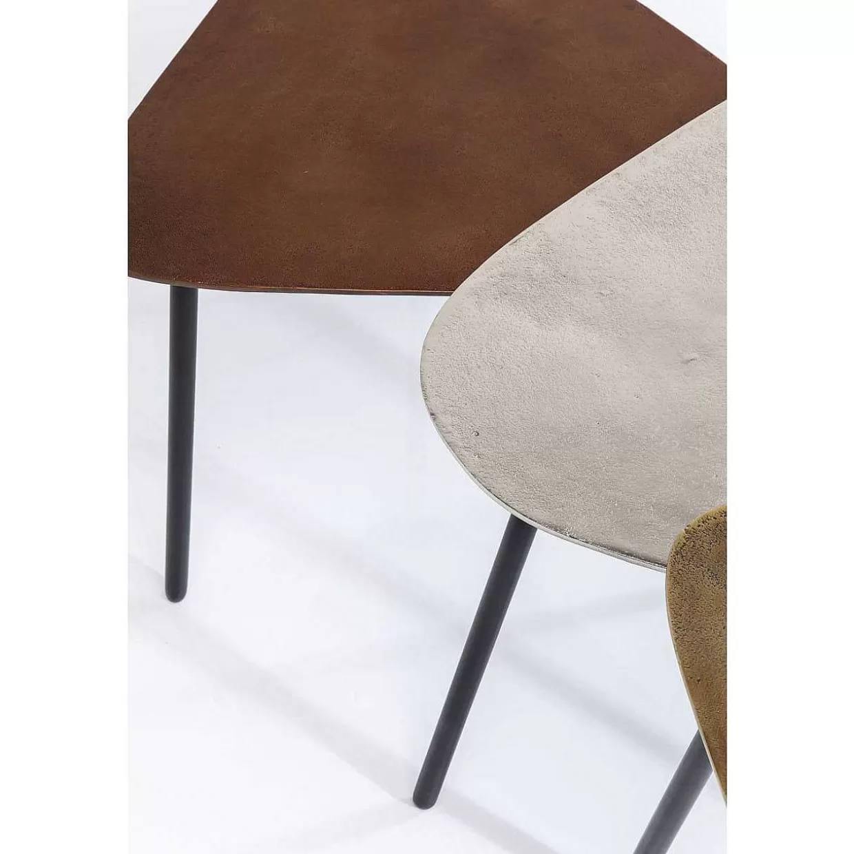 Couchtisch Loft Triangle Vintage (3/Set)>KARE Design Fashion