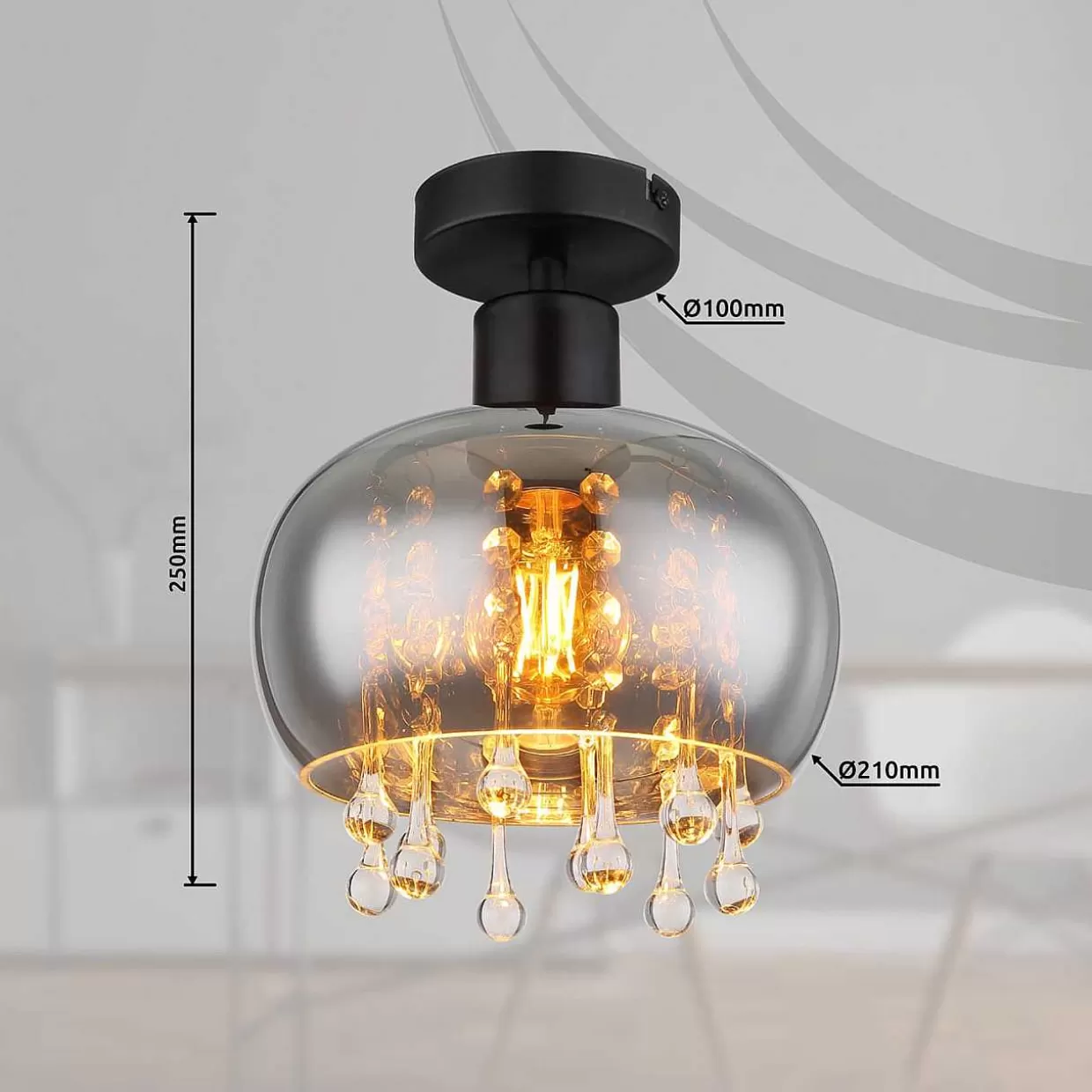 Deckenleuchte Corry Metall Schwarz Matt 1Xe27 Led>mutoni light Store