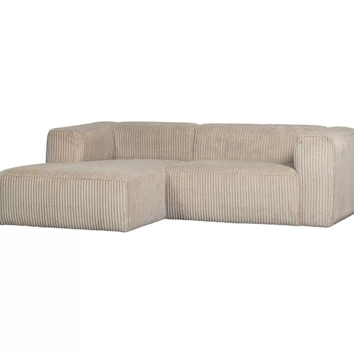 Ecksofa Bean Links Hefty Ribcord Travertin 254X178>mutoni living Clearance