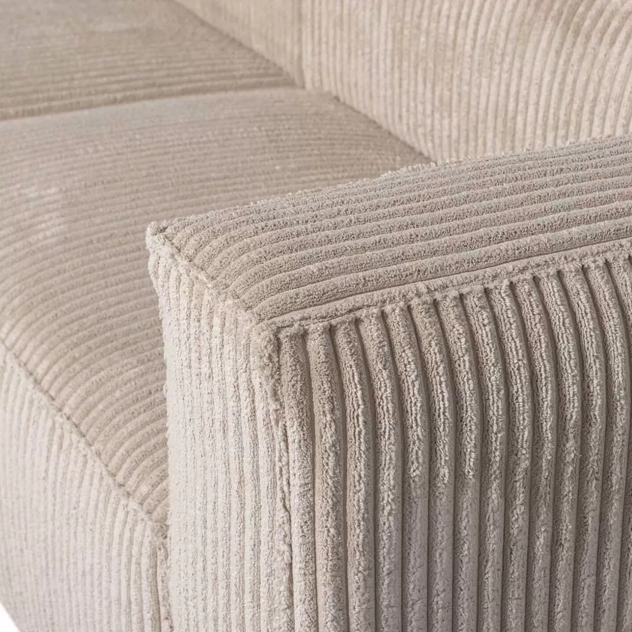 Ecksofa Bean Links Hefty Ribcord Travertin 254X178>mutoni living Clearance