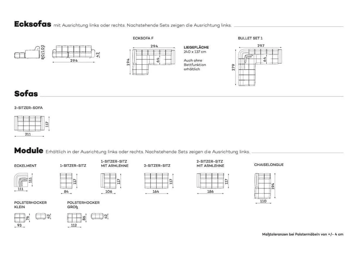 Ecksofa Bullet Favola 22 E 294X194>befame Store