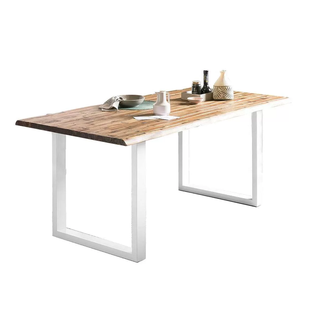 Essgruppe Dining I Massivholz Akazie Natur Beige 180 (5-Tlg.)>mutoni casual Store