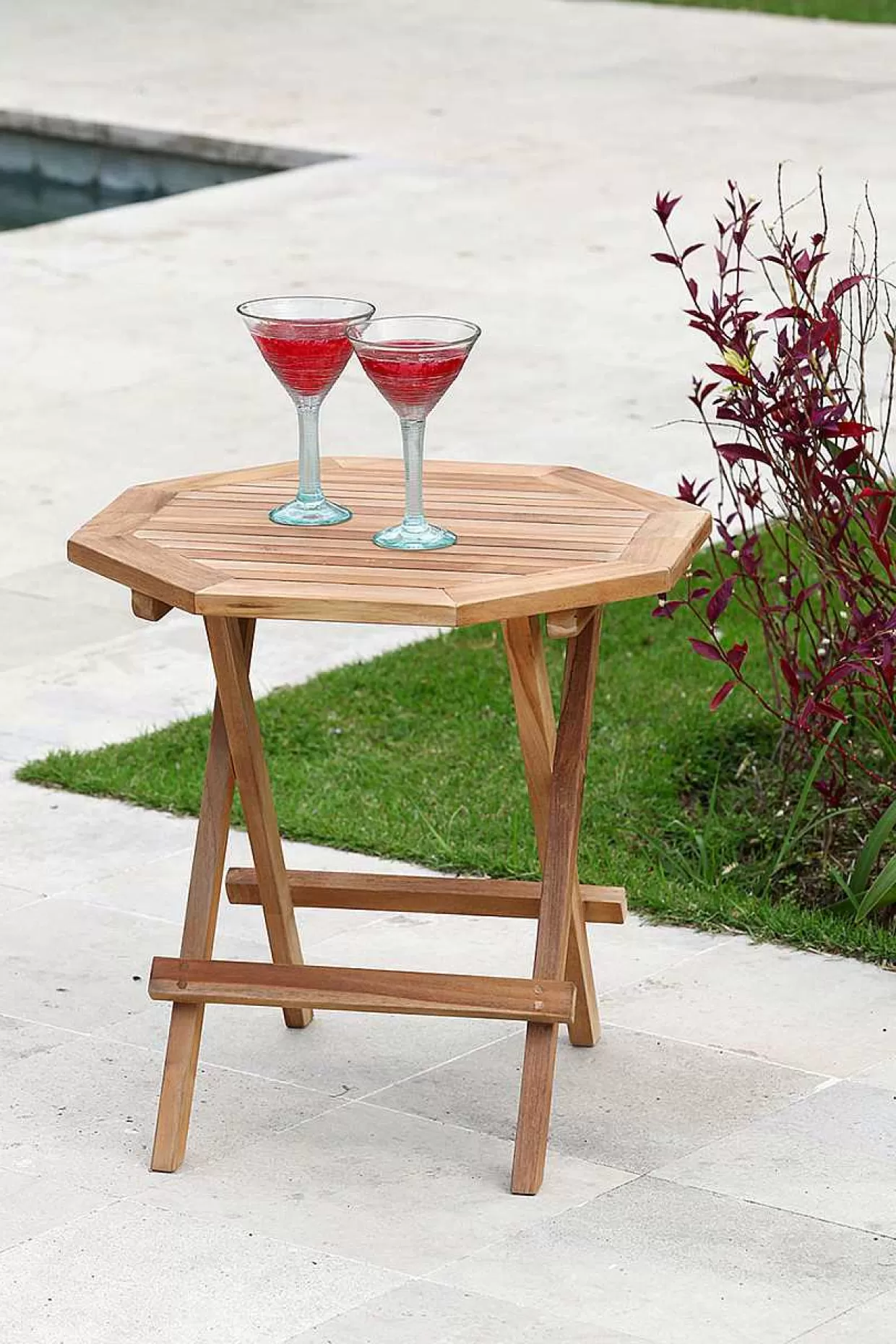 Garten Beistelltisch Luang Teak Natur 50X50>mutoni pleasure Shop