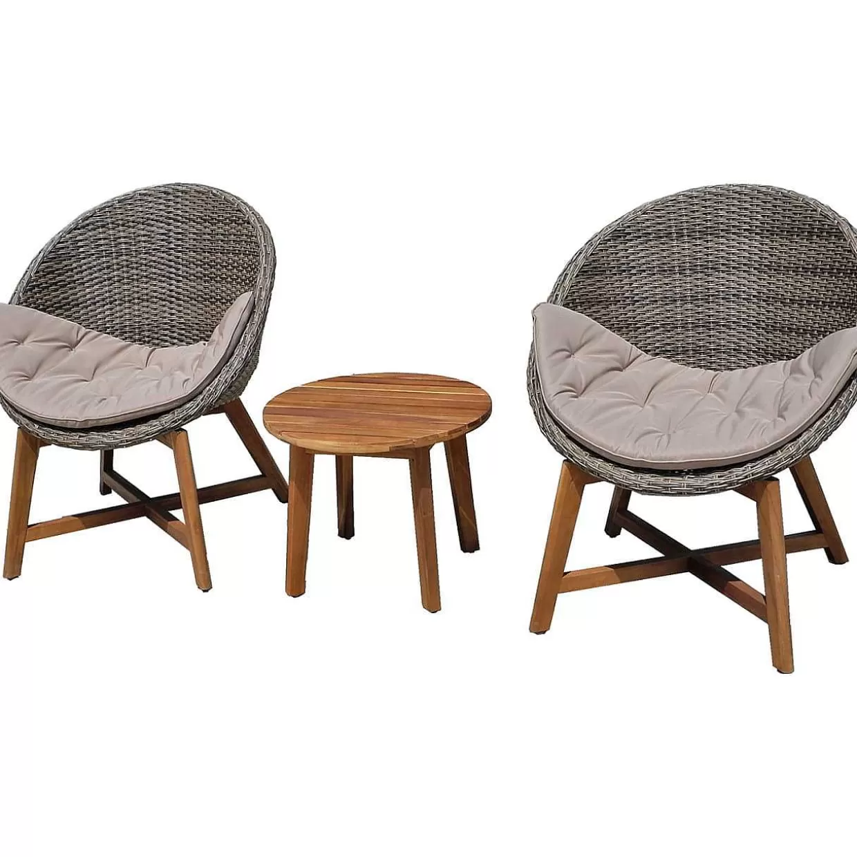 Garten Sitzgruppe Reno Akazie Taupe (3-Er Set)>mutoni pleasure Discount