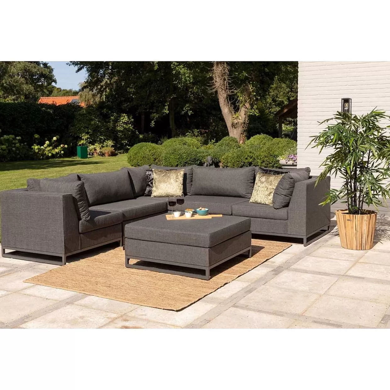 Gartenlounge Rhodos 1-Sitzer Element Schwarz>mutoni living Clearance