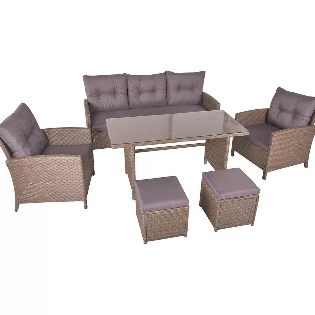 Gartenlounge Sevilla Braun (6-Er Set)>mutoni pleasure Fashion