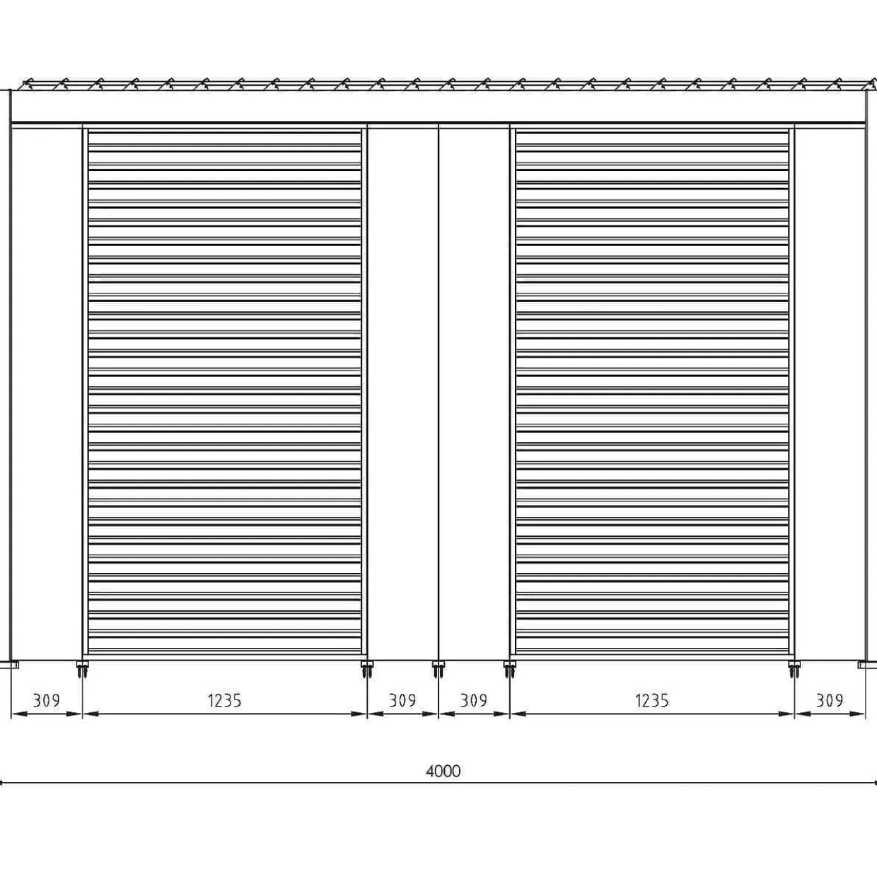 Gartenpavillon Ocean Natur-Anthrazit 300X400>mutoni lifestyle New