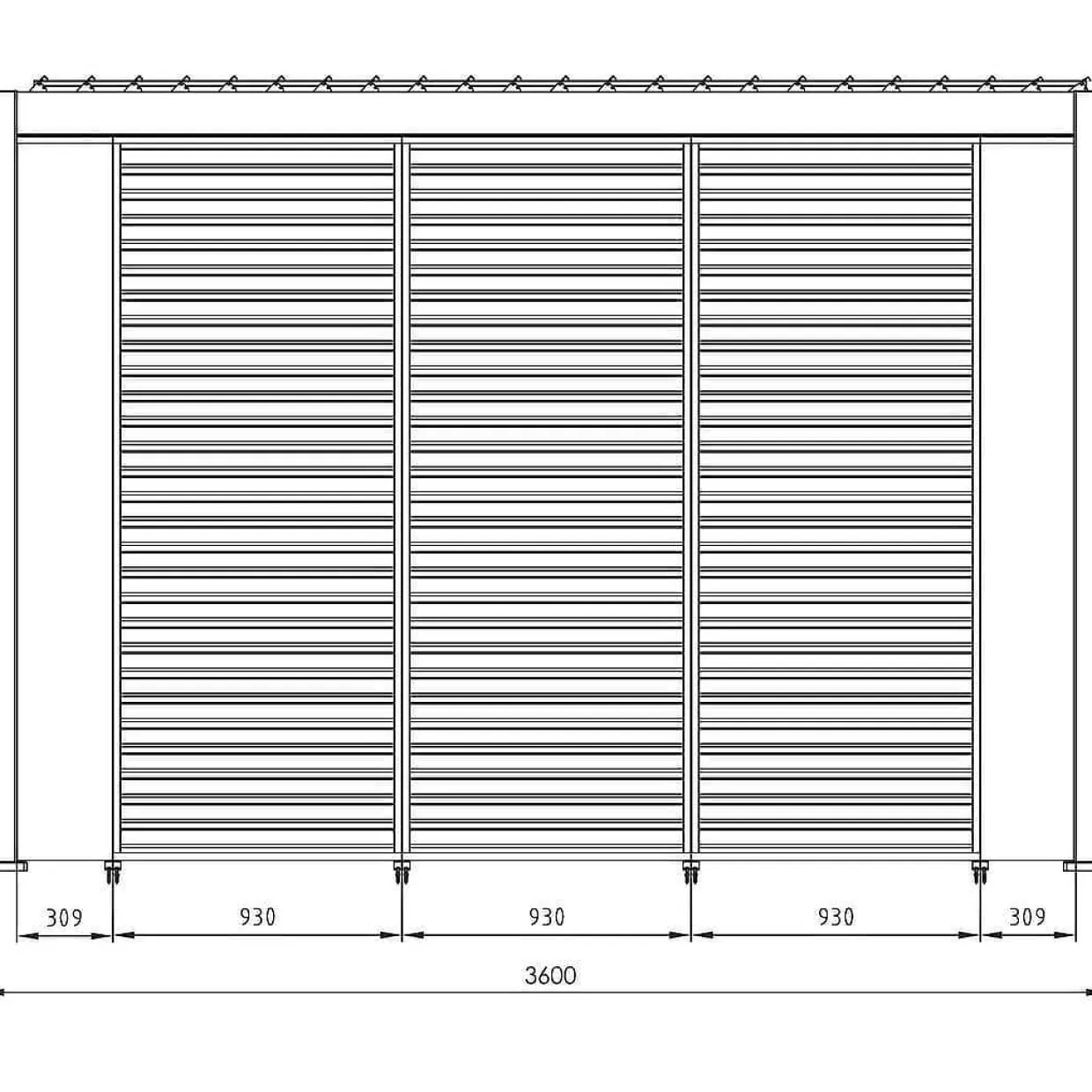 Gartenpavillon Ocean Natur-Anthrazit 360X360>mutoni lifestyle Discount