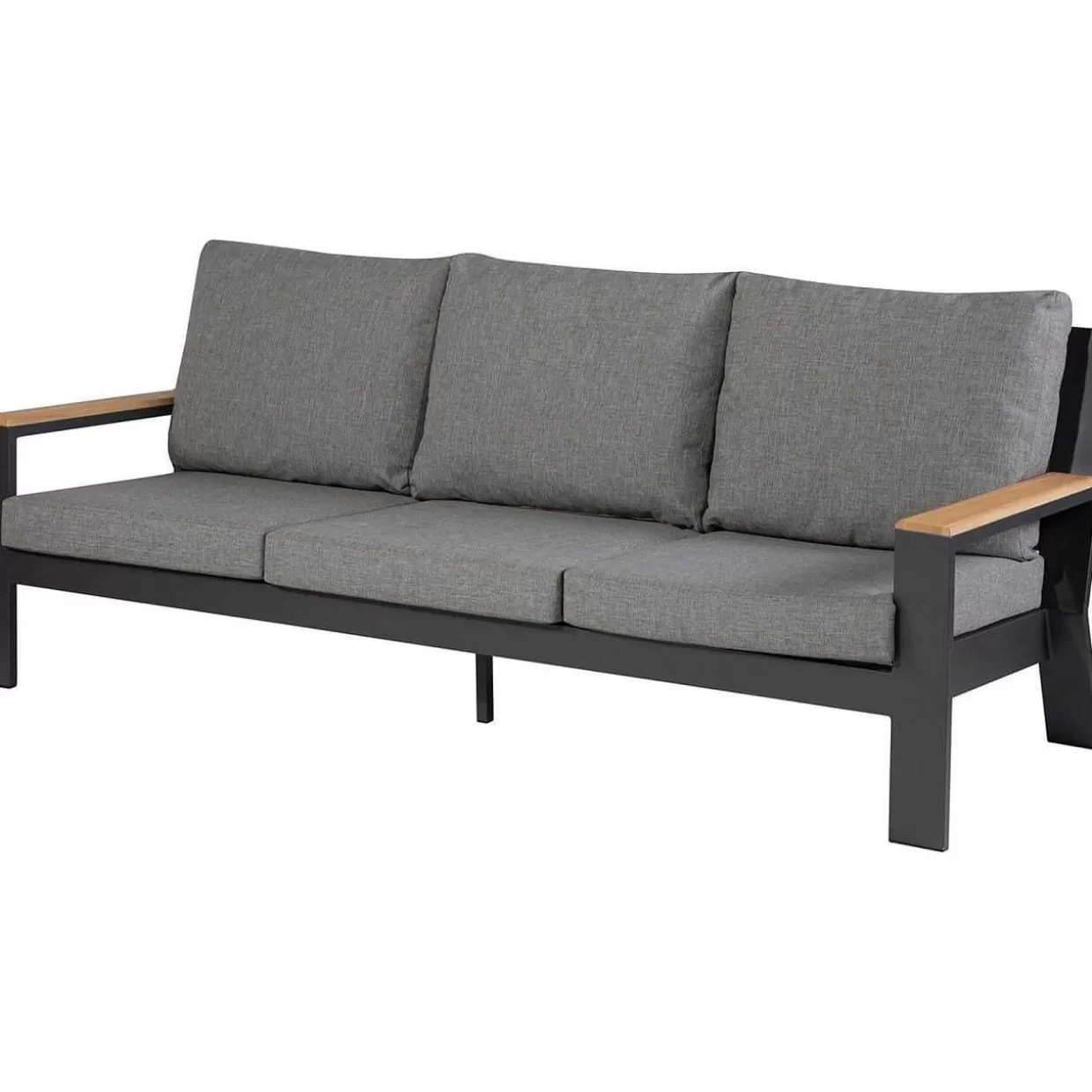 Gartensofa Valerie 3-Sitzer Teak Anthrazit 214>mutoni living Online