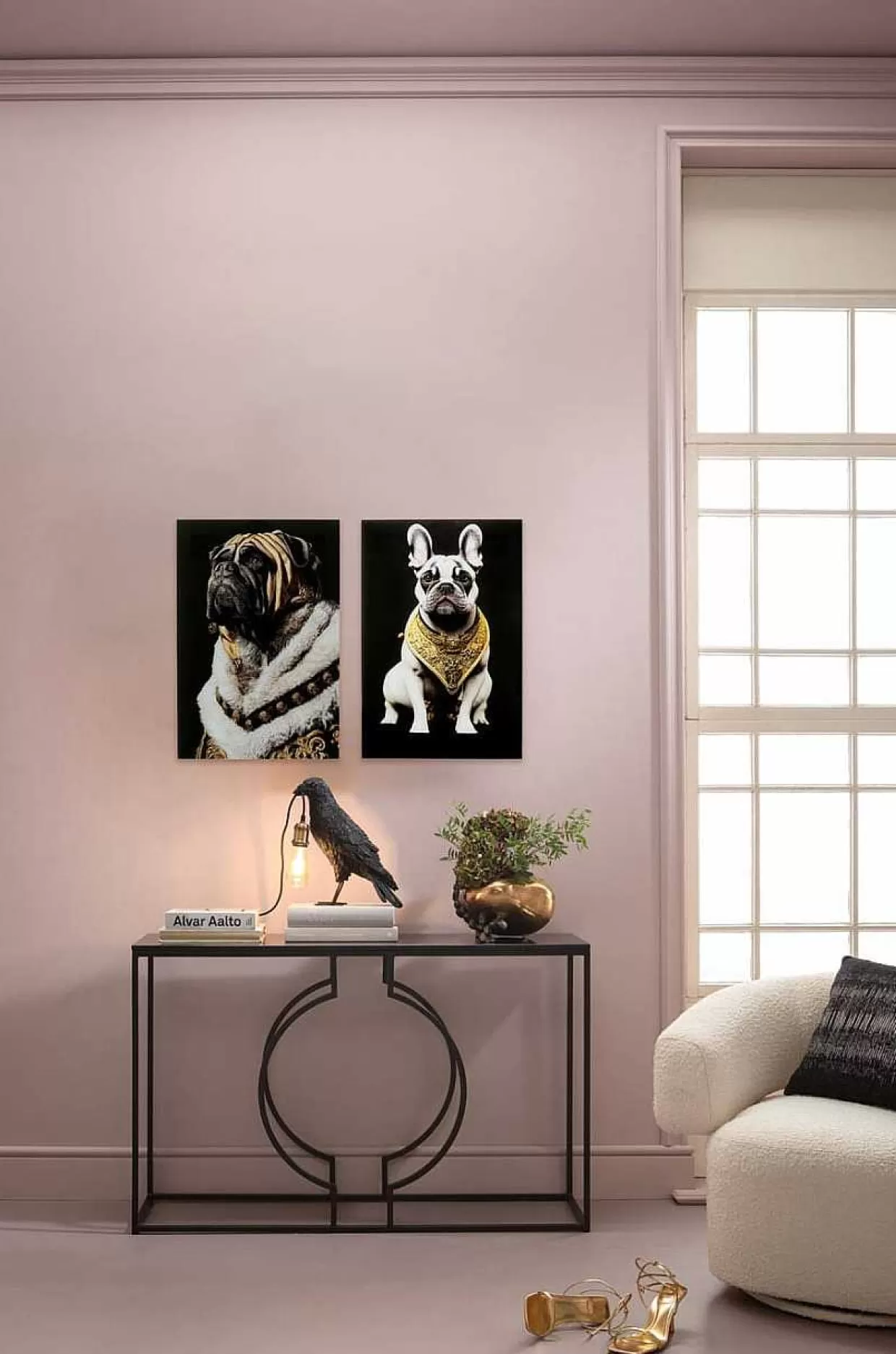 Glasbild King Pug 40X60>KARE Design Cheap