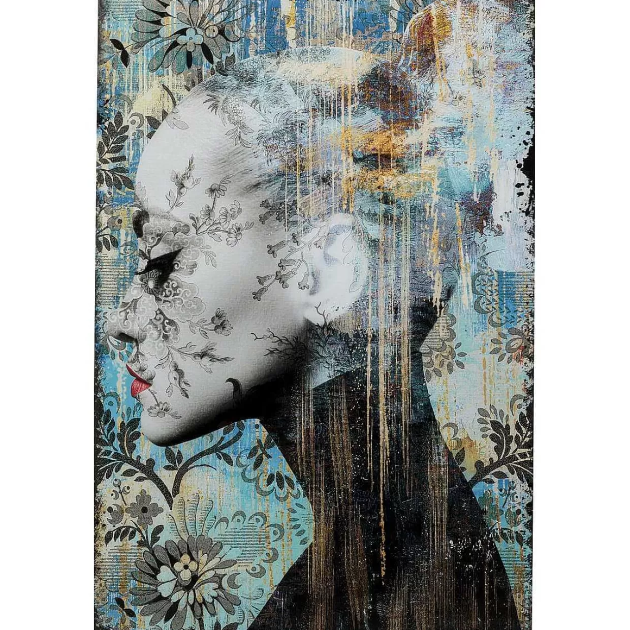 Glasbild Lady Flower 100X150>KARE Design Clearance