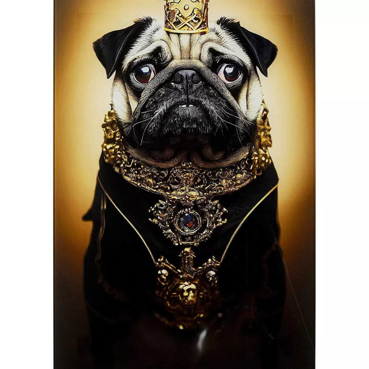 Glasbild Prince Pug 40X60>KARE Design Clearance