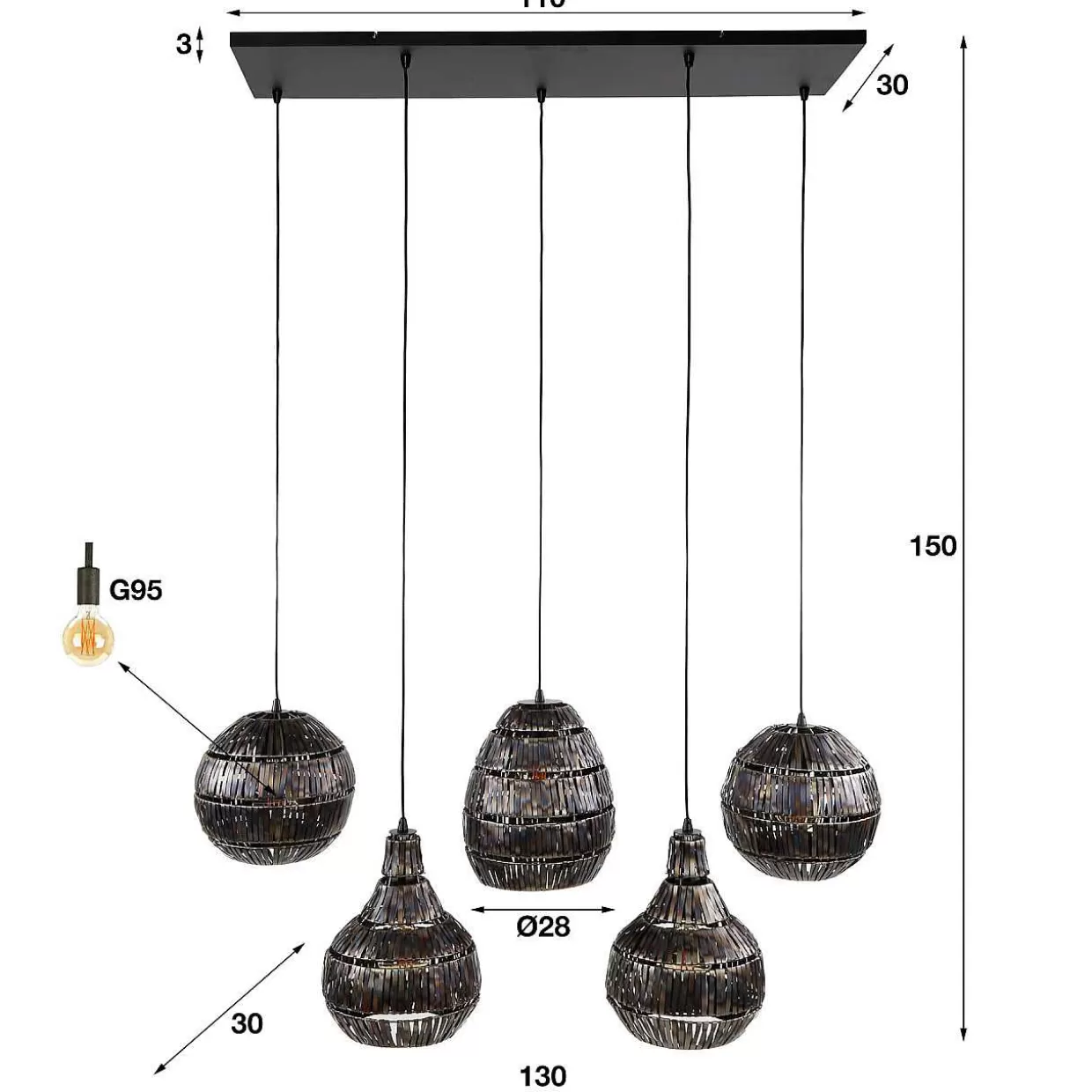 Hangelampe Strip 5L>mutoni industrial Cheap