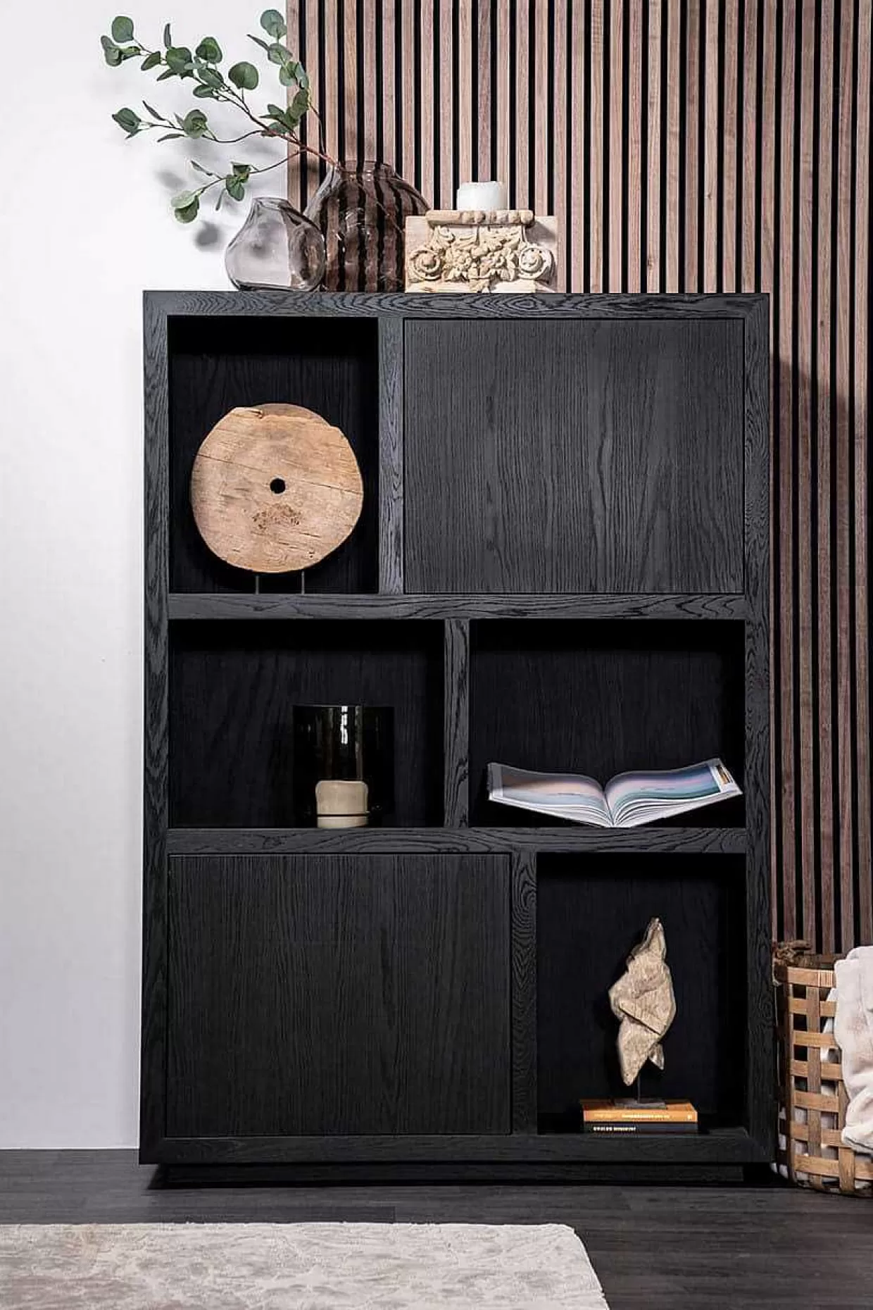 Highboard Helsinki Schwarz 120X170>Eleonora Shop