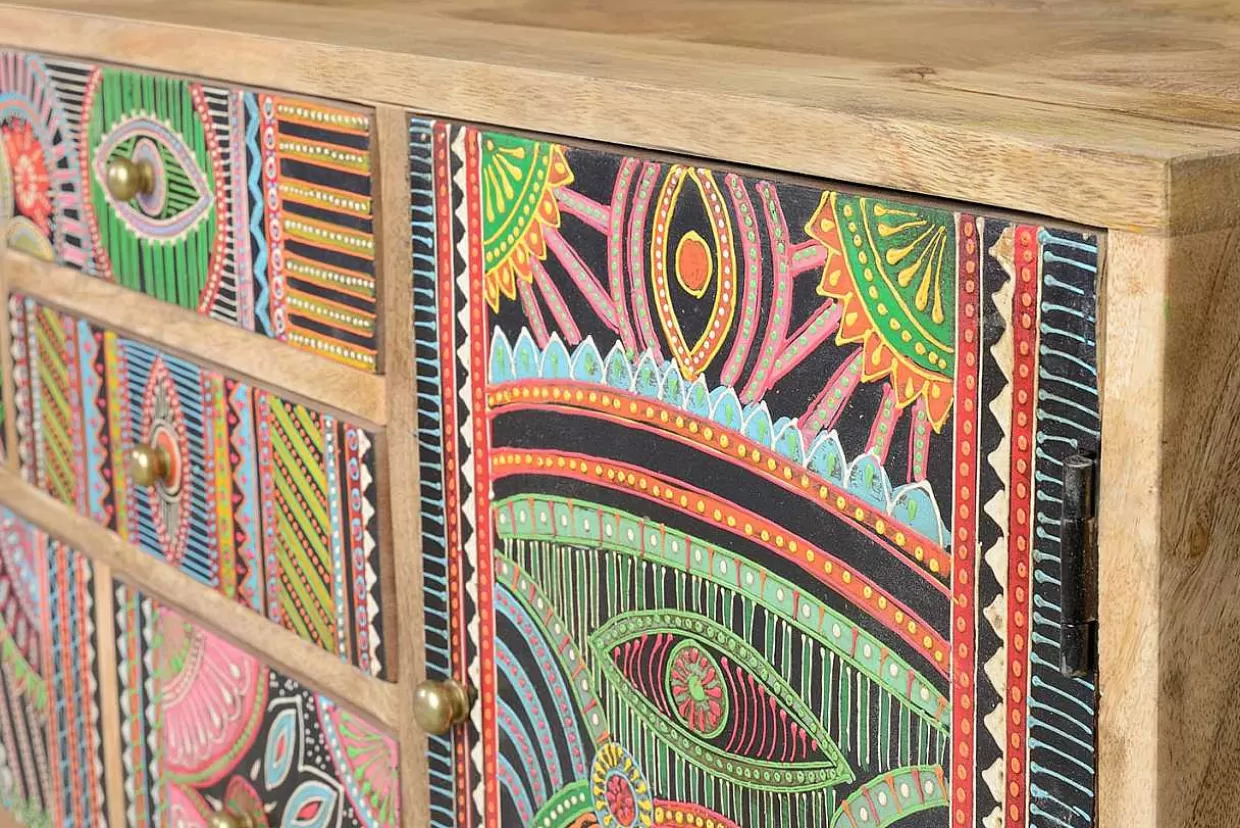 Lowboard Celia Mango Multicolor Natur 100X55>mutoni inspiration Cheap