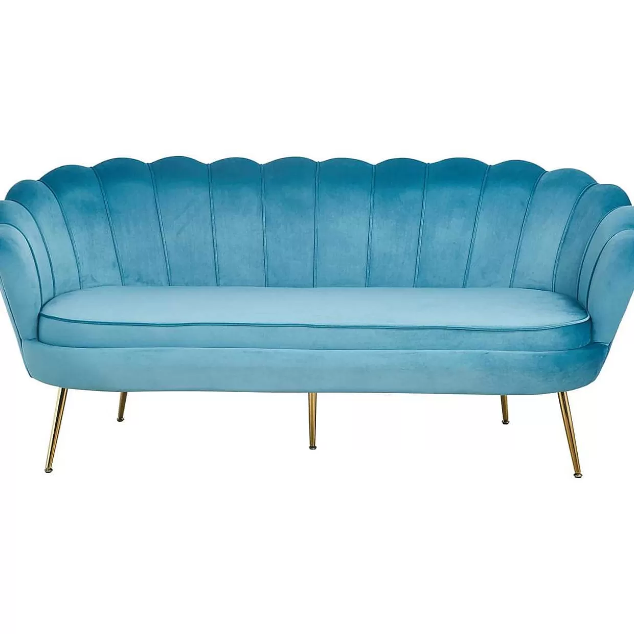 Muschelsofa 3-Sitzer Samt Hellblau>mutoni casual Clearance