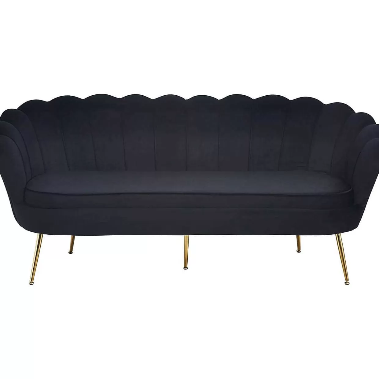 Muschelsofa 3-Sitzer Samt Schwarz>mutoni casual Hot