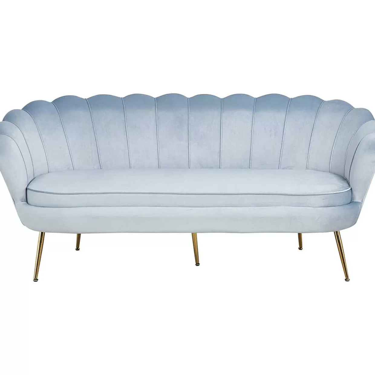 Muschelsofa 3-Sitzer Samt Silberblau>mutoni casual Cheap