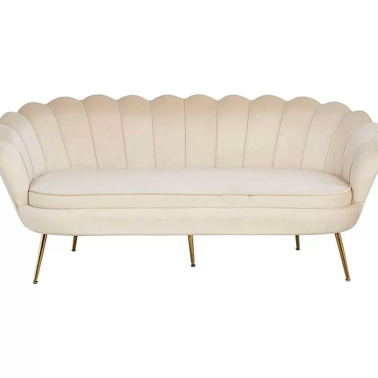 Muschelsofa Samt 3-Sitzer Beige>mutoni casual Shop