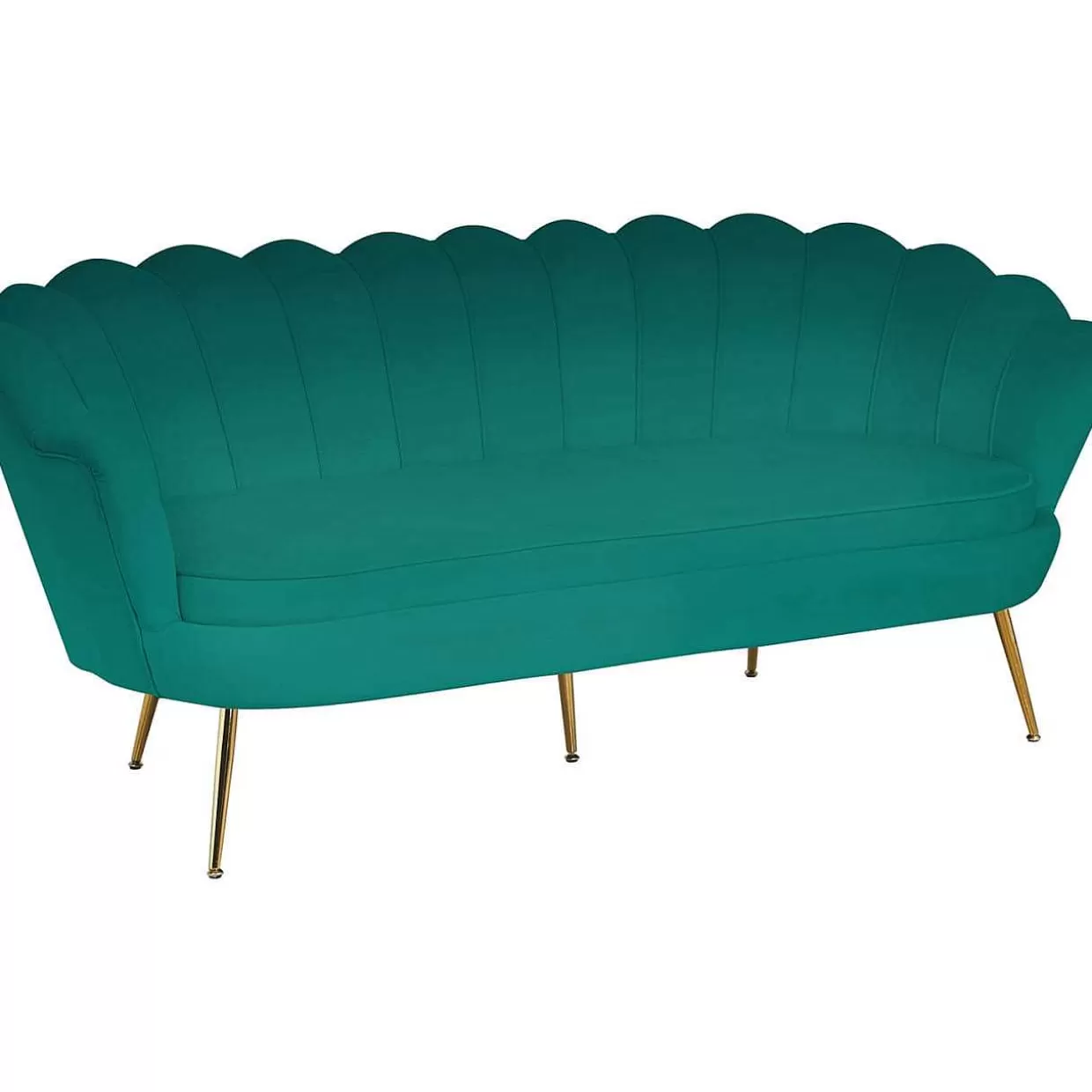 Muschelsofa Samt 3-Sitzer Grun>mutoni casual Discount