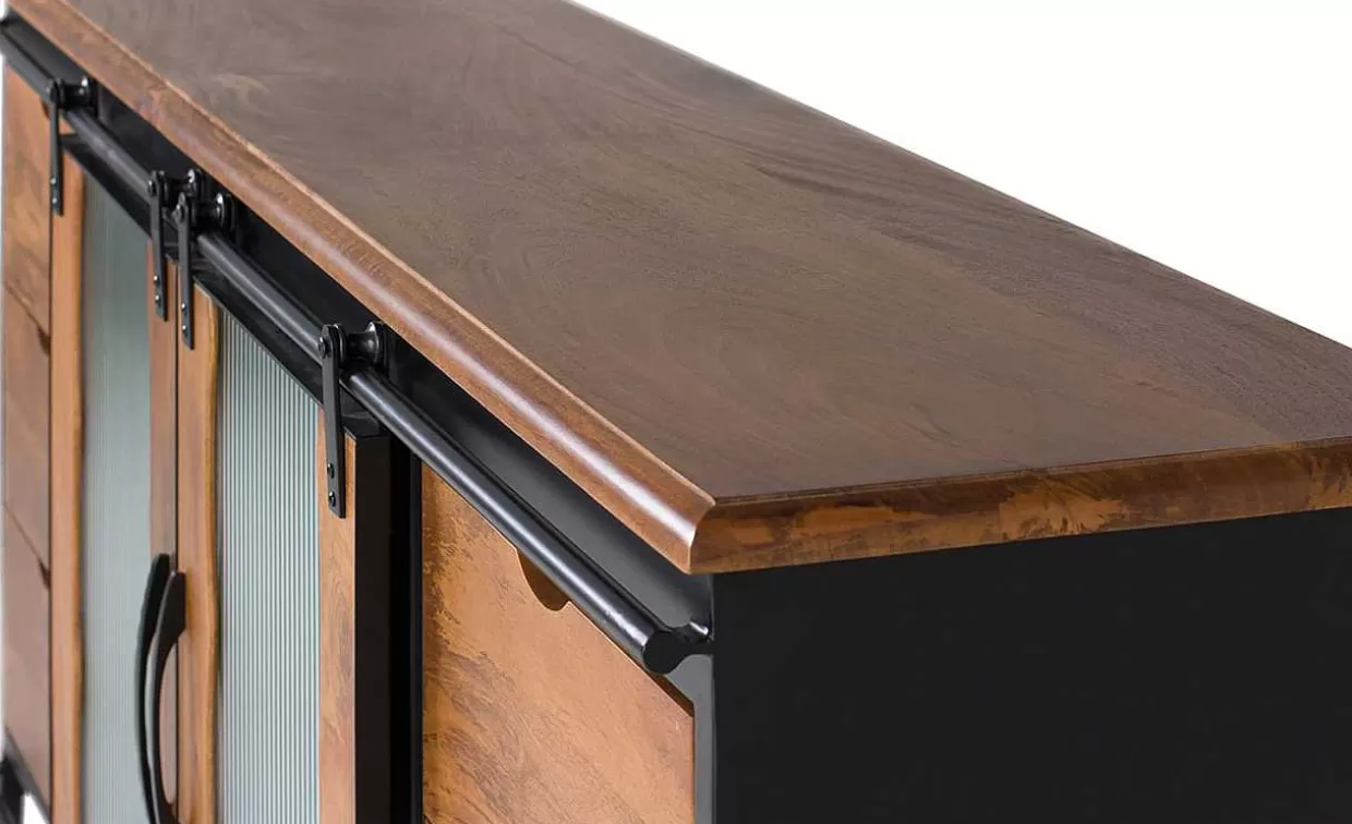 Sideboard Cura Mangoholz Schwarz 190X80>mutoni inspiration Clearance