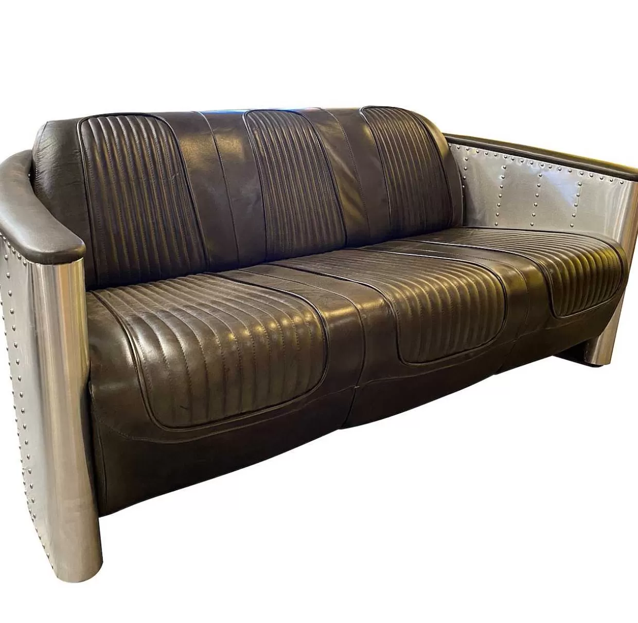 Sofa Bolton E 3-Sitzer Vintage Dark Brown>mutoni wood Sale