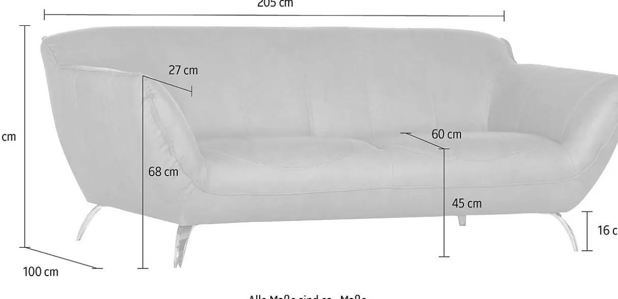 Sofa Liverpool 205 Braun>mutoni prime Flash Sale