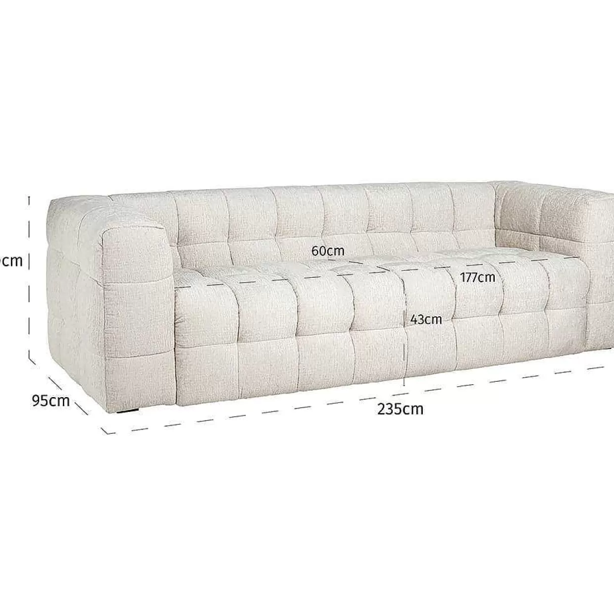 Sofa Merrol Cream Fusion>Richmond Interiors Discount