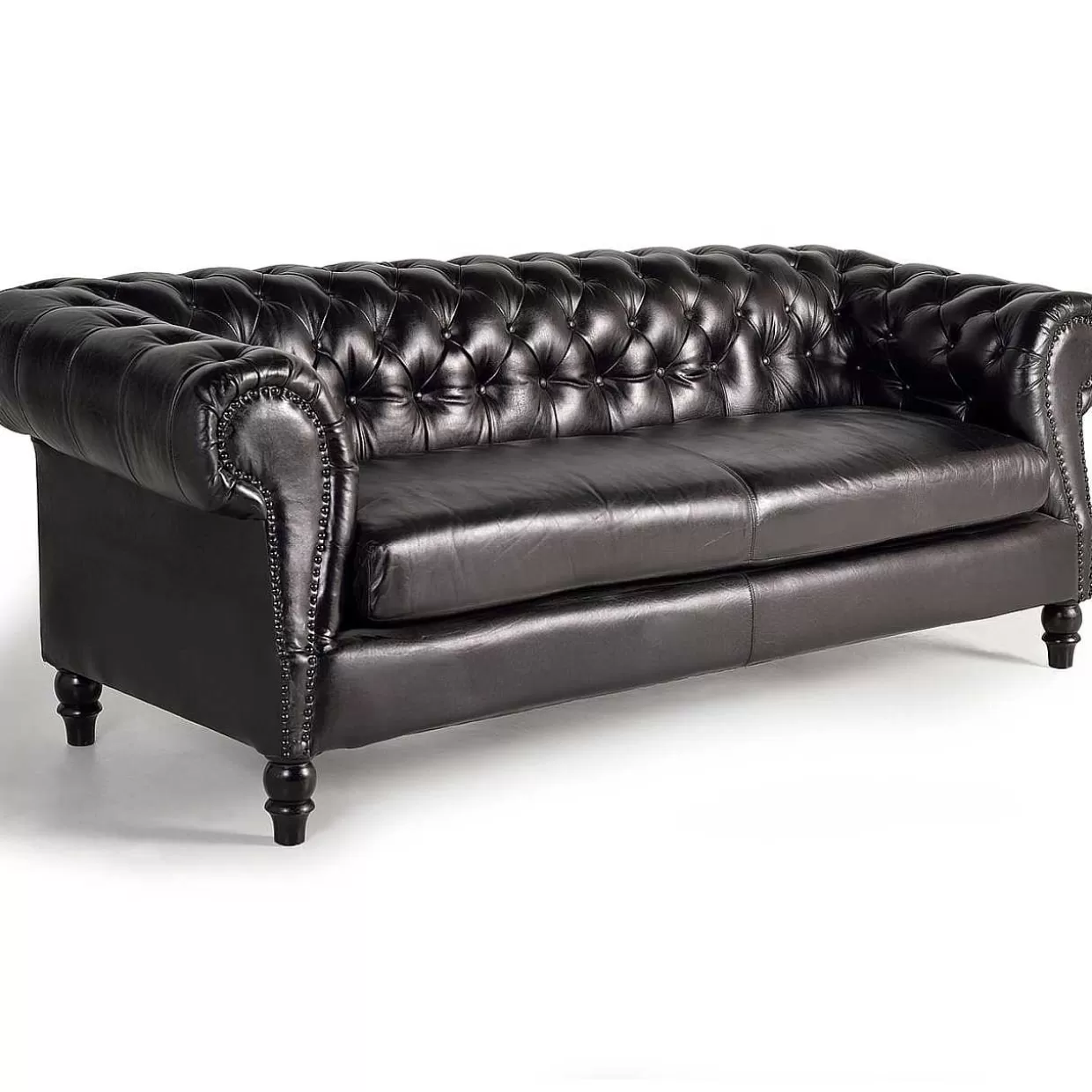 Sofa Rindsleder Schwarz 220>mutoni inspiration Store