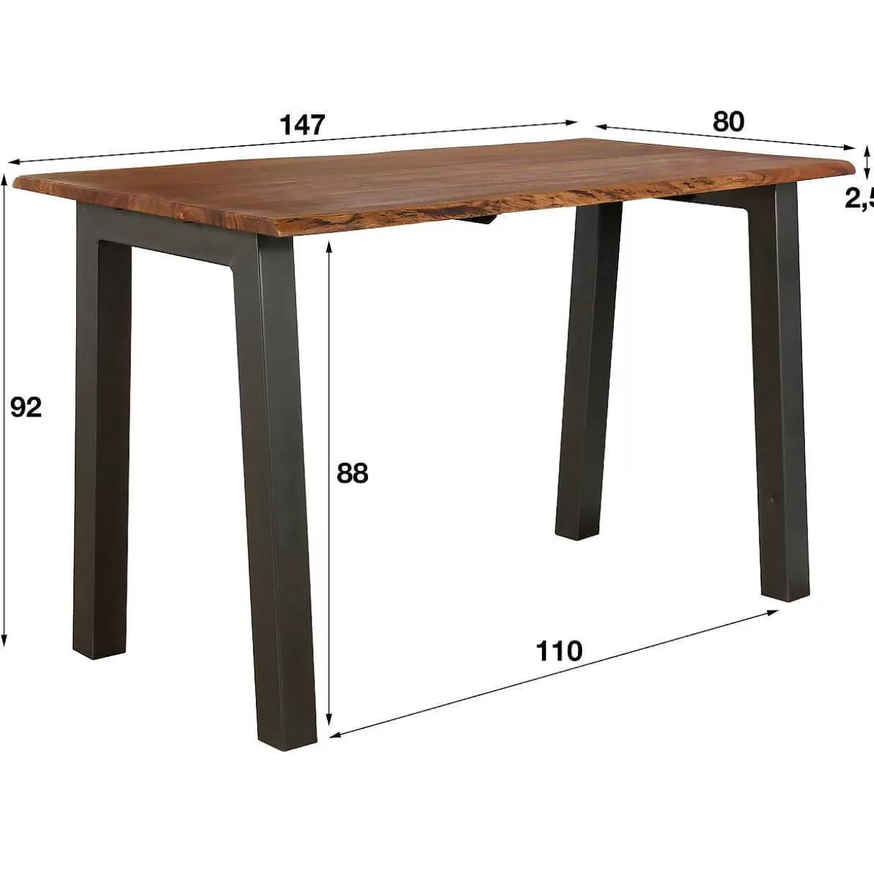 Stehtisch Edge 147X80>mutoni industrial Outlet