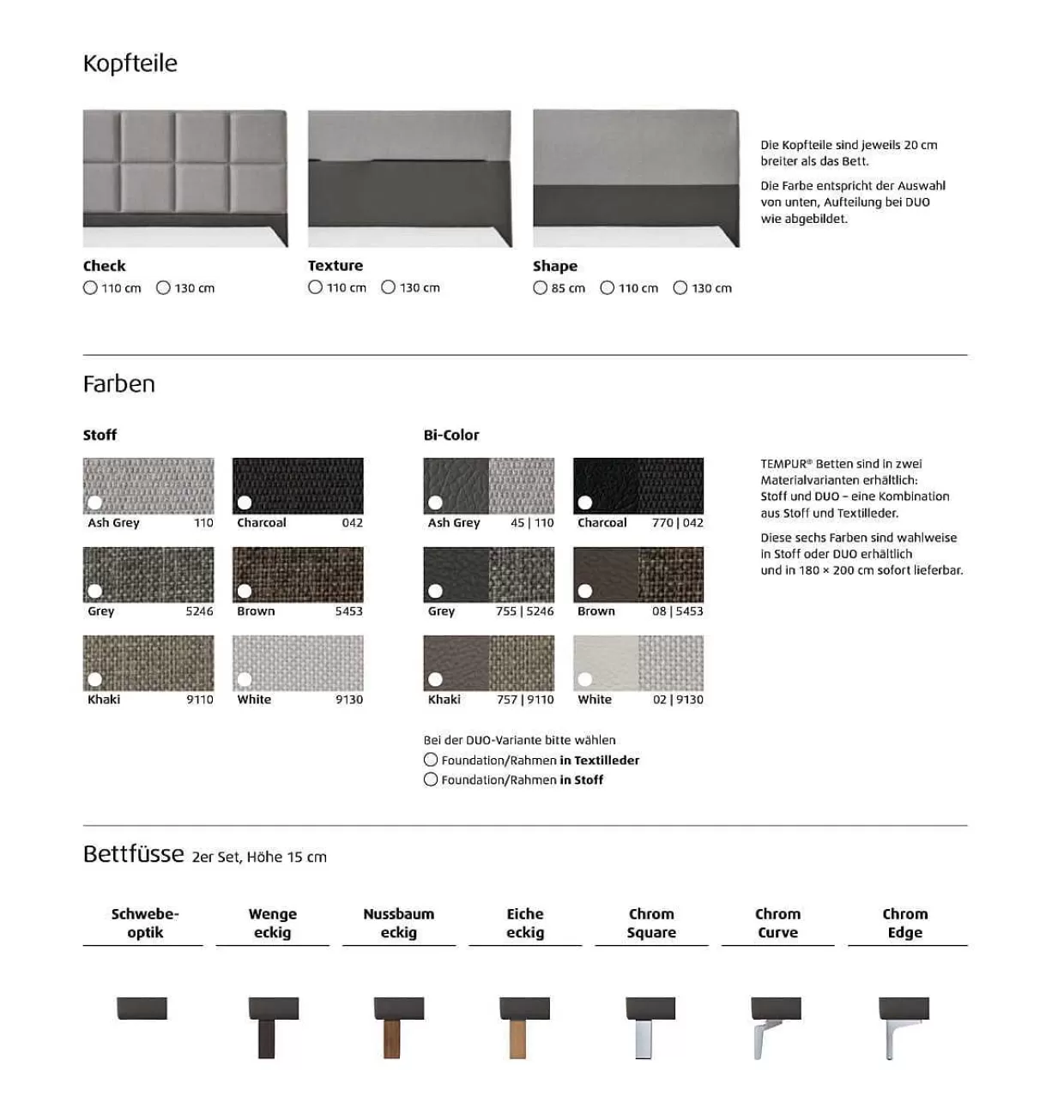 Relax Bett Check Bicolor Grey>Tempur Cheap