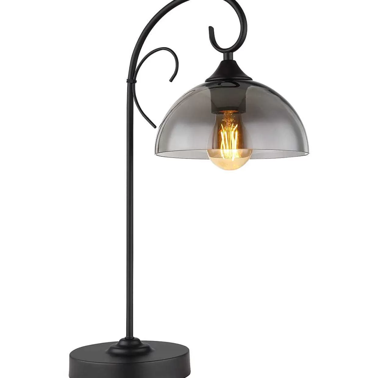 Tischleuchte Cottage Metall Schwarz Matt 1Xe27>mutoni light Clearance