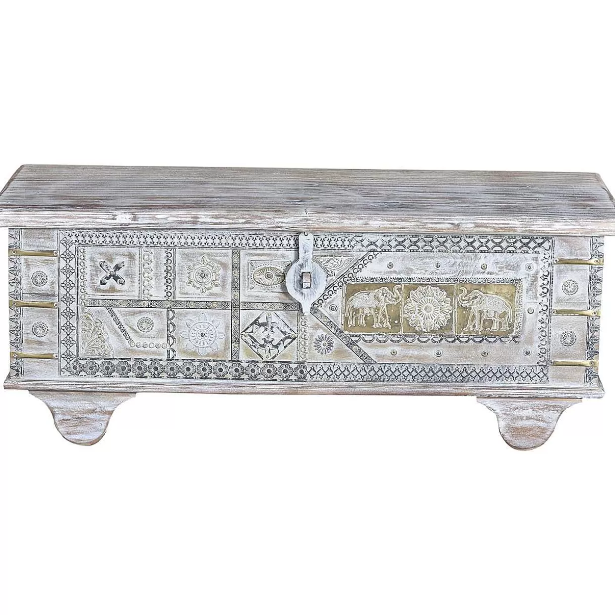 Truhe Cottage Mango Vintage Weiss 116X40>mutoni inspiration Outlet