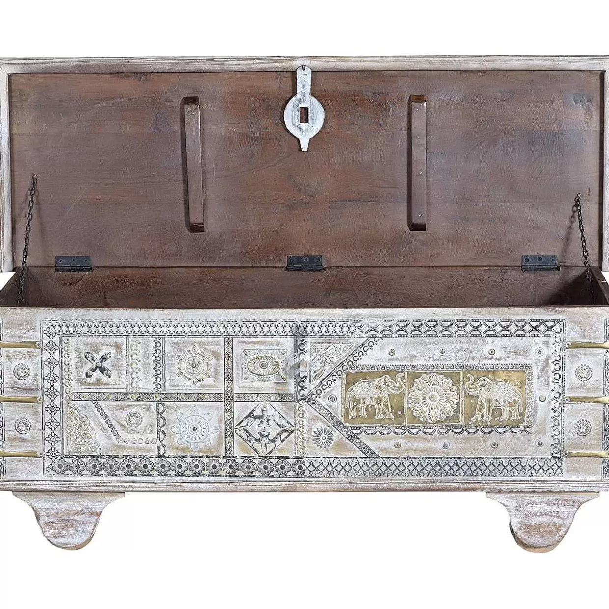 Truhe Cottage Mango Vintage Weiss 116X40>mutoni inspiration Outlet