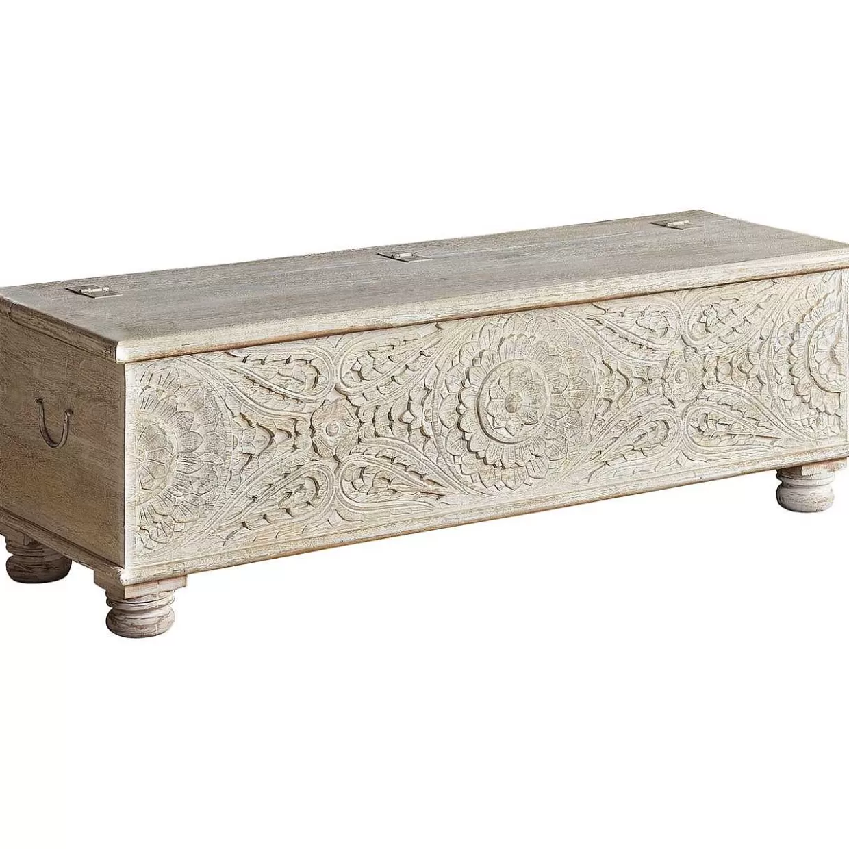 Truhe Cottage Mango Vintage Weiss 150X50>mutoni inspiration Online