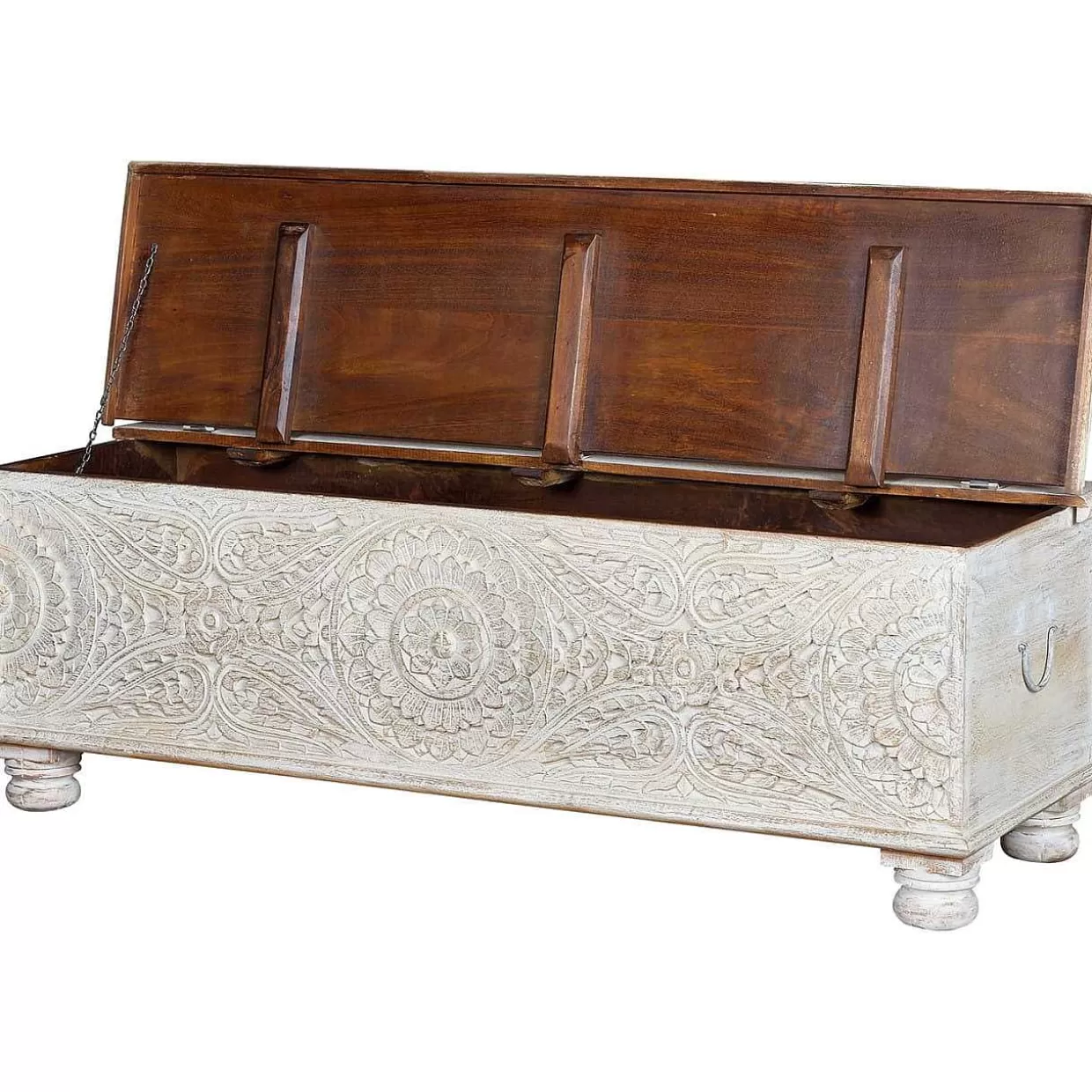 Truhe Cottage Mango Vintage Weiss 150X50>mutoni inspiration Online
