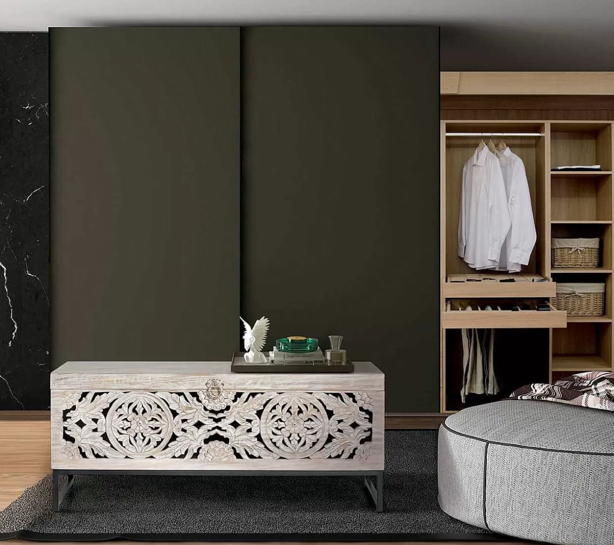 Truhe Mykonos Mango Vintage Weiss 116X40>mutoni inspiration Hot