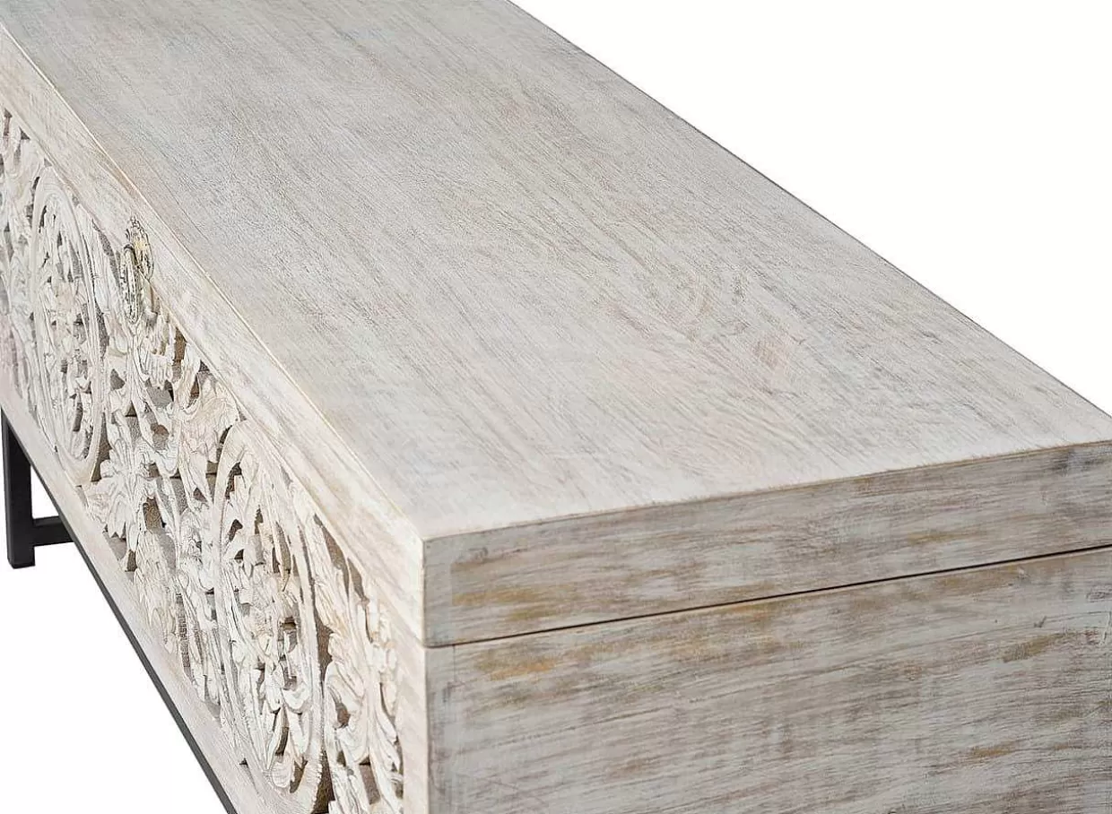 Truhe Mykonos Mango Vintage Weiss 116X40>mutoni inspiration Hot