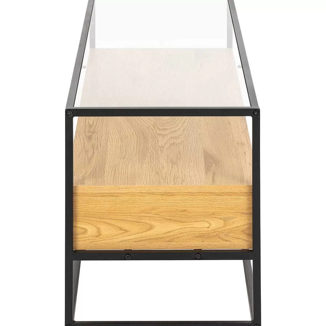 Tv-Möbel Randall Glas Transparent Natur 120>mutoni scandi Best Sale