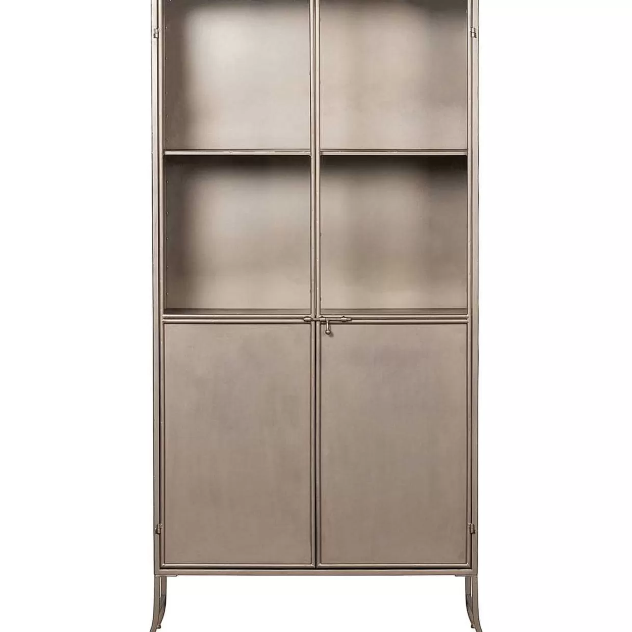 Vitrinenschrank Fossil Metall Champagne 95X180>mutoni living Cheap