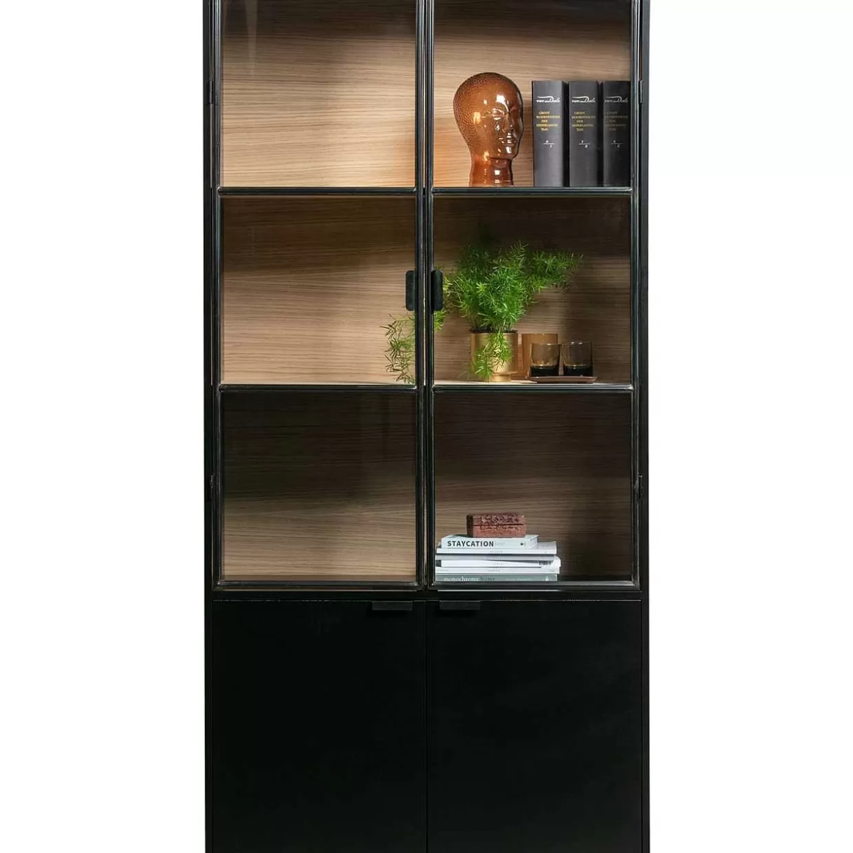 Vitrinenschrank Sivan Kiefer Schwarz 200X100>mutoni living New