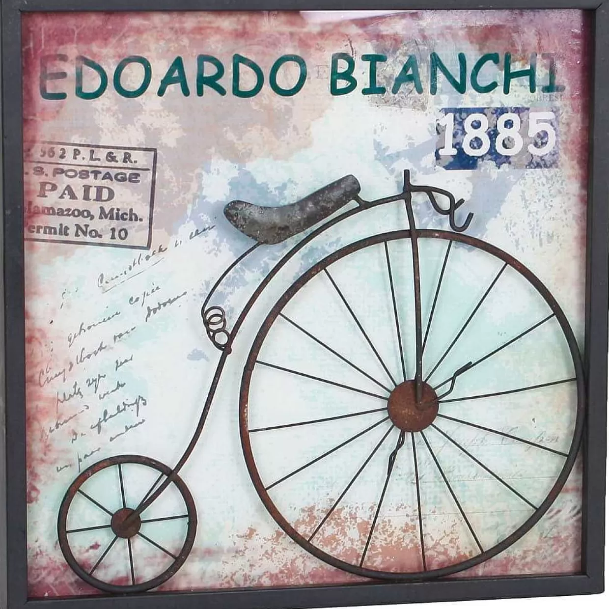 Wandbild Hochrad Bianchi Orianthe Stahl 40X40>mutoni pleasure Shop