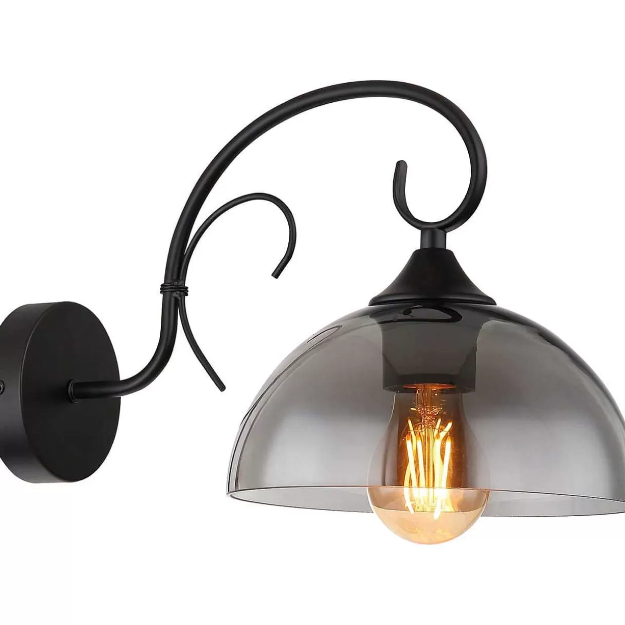 Wandleuchte Cottage Metall Schwarz Matt 1Xe27>mutoni light New